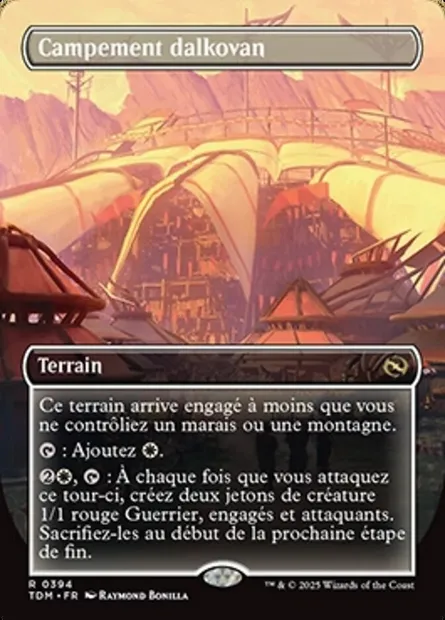 Campement dalkovan, carte Magic TDM 394 — extension Tarkir: Dragonstorm