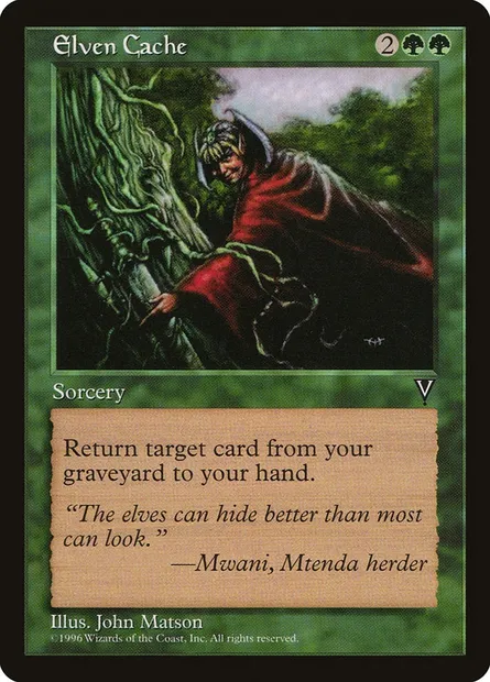 Elven Cache, Magic card VIS 105 — Visions set