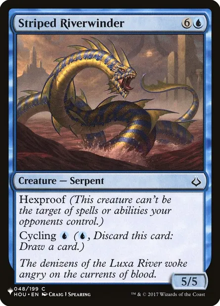 Striped Riverwinder, Magic card PLST HOU-48 — The List set