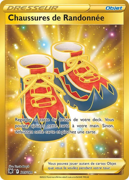 Chaussures de Randonnée, carte Pokémon ASR 215 — extension Astres Radieux