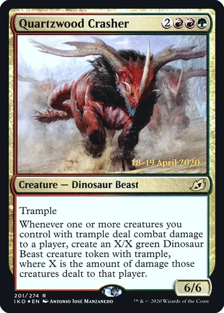 Écraseur de Quartzbois, carte Magic PIKO 201s — extension Ikoria: Lair of Behemoths Promos