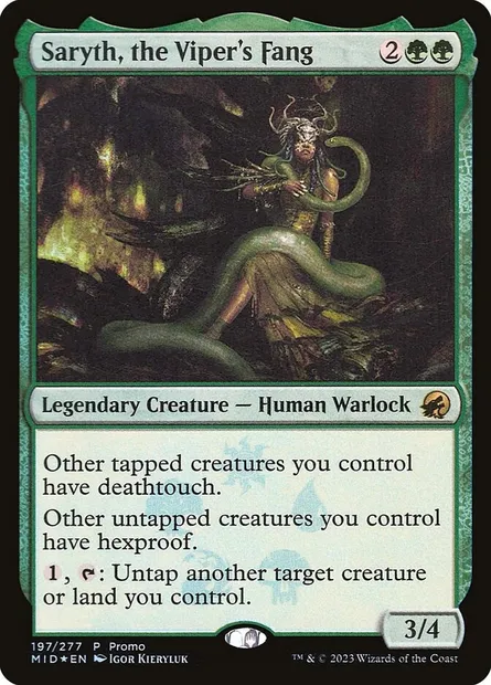 Saryth, the Viper's Fang, Magic card PMID 197★ — Innistrad: Midnight Hunt Promos set