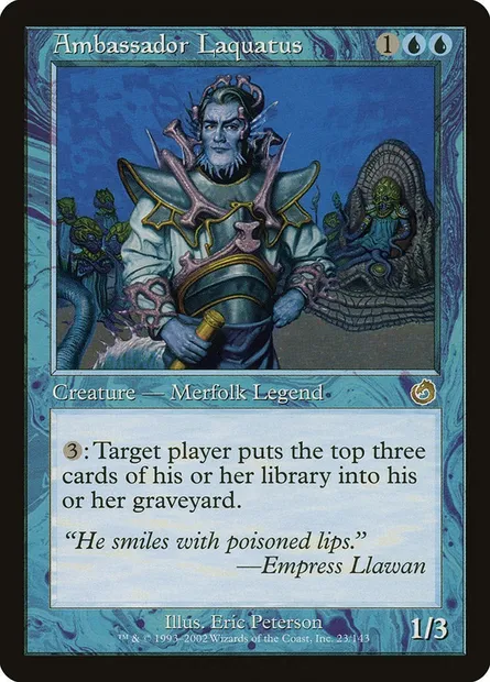 Ambassadeur Laquatus, carte Magic TOR 23 — extension Tourment
