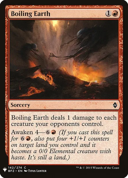 Boiling Earth, Magic card PLST BFZ-142 — The List set
