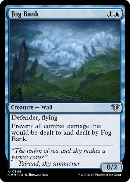 Fog Bank, Magic card CMM 848 — Commander Masters set