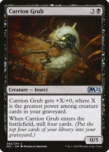 Carrion Grub, Magic card M21 92 — Core Set 2021 set