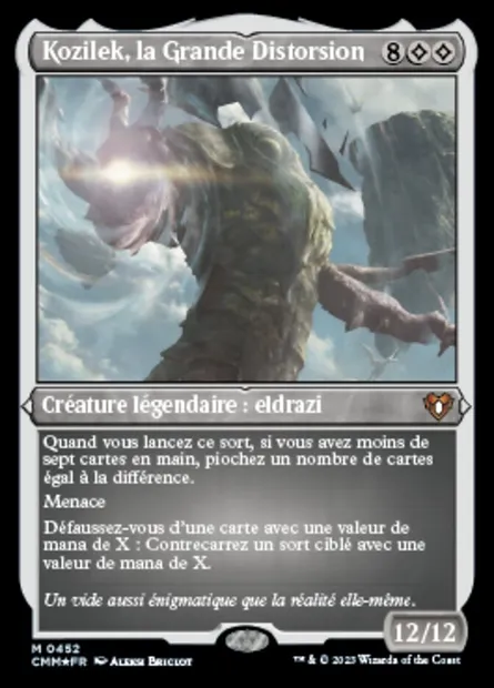 Kozilek, la Grande Distorsion, carte Magic CMM 452 — extension Commander Masters