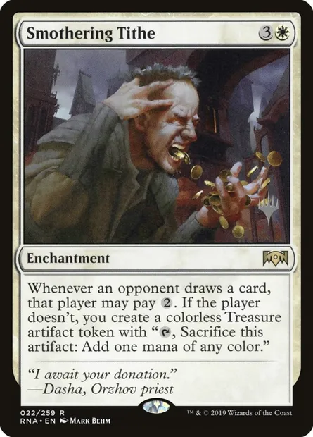 Smothering Tithe, Magic card PRNA 22p — Ravnica Allegiance Promos set