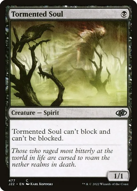 Tormented Soul, Magic card J22 477 — Jumpstart 2022 set