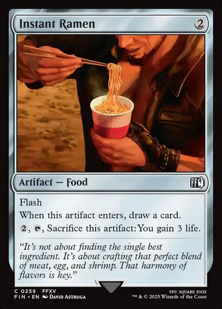 Instant Ramen, Magic card FIN 259 — Final Fantasy set