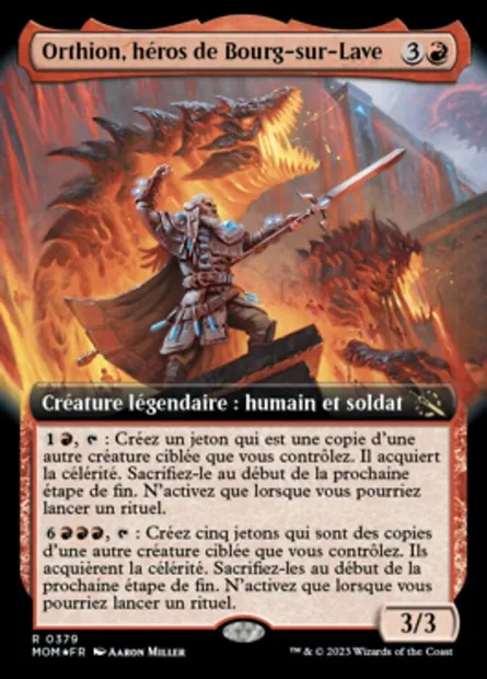 Orthion, héros de Bourg-sur-Lave, carte Magic MOM 379 — extension L'invasion des machines