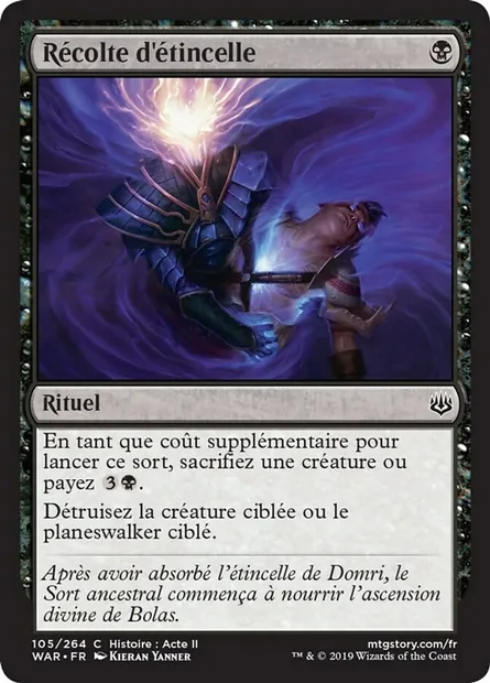 Récolte d'étincelle, carte Magic WAR 105 — extension La guerre des Planeswalkers
