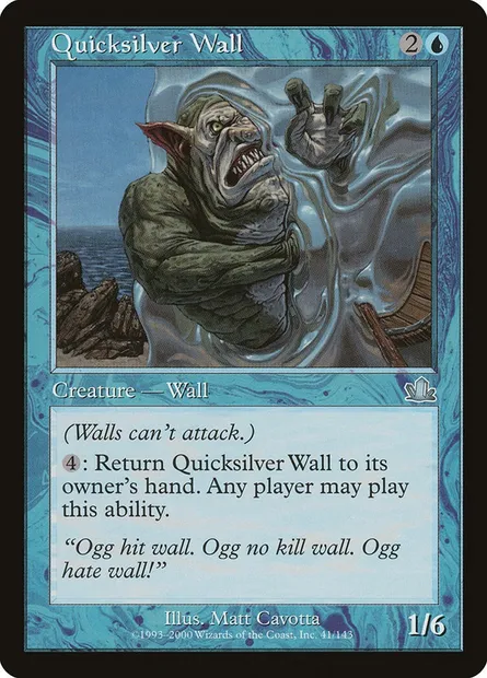 Quicksilver Wall, Magic card PCY 41 — Prophecy set