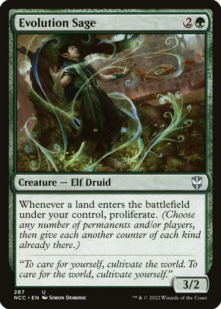 Evolution Sage, Magic card NCC 287 — New Capenna Commander set