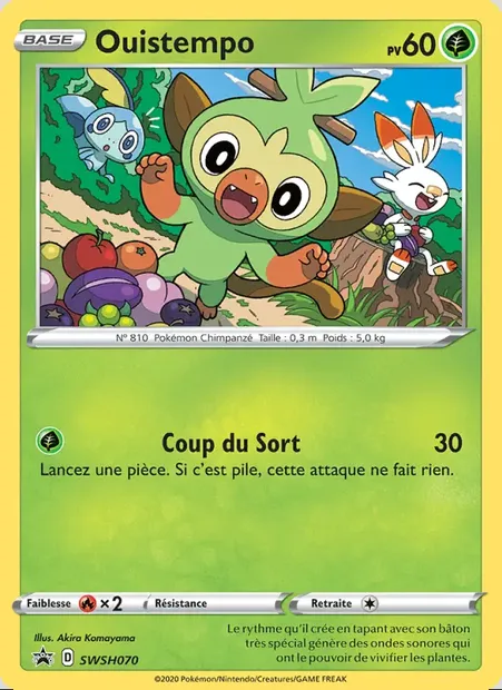 Ouistempo, carte Pokémon SWSH 070 — extension Promo SWSH