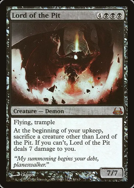 Seigneur de l'abîme, carte Magic DDC 30 — extension Duel Decks: Divine vs. Demonic