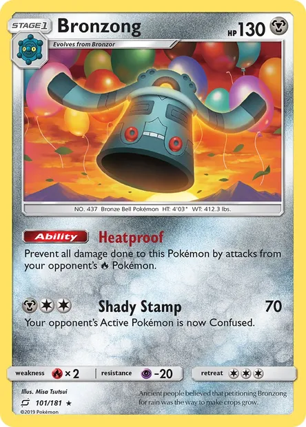 Bronzong, Pokémon card TEU 101 — Team Up set