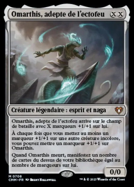 Omarthis, adepte de l'ectofeu, carte Magic CMM 708 — extension Commander Masters