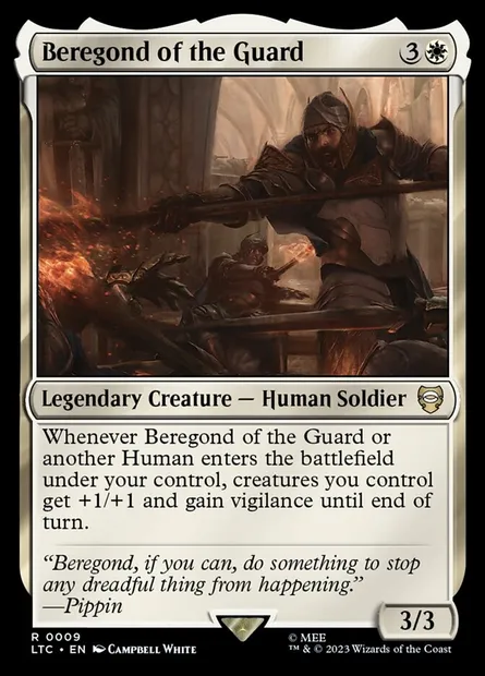 Beregond of the Guard, Magic card LTC 9 — Tales of Middle-earth Commander set