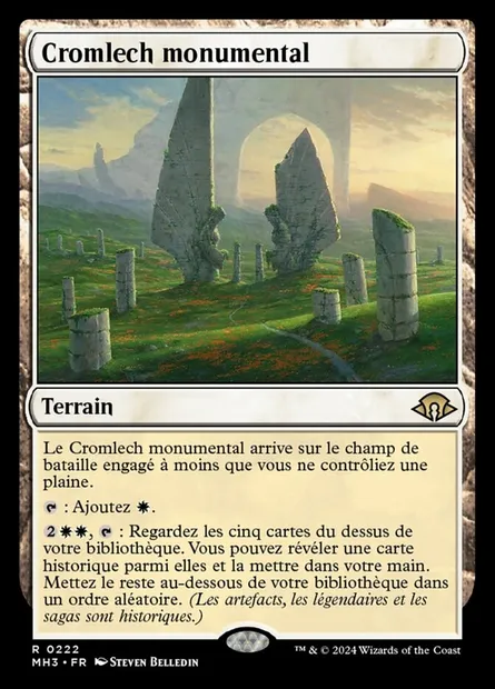 Cromlech monumental, carte Magic MH3 222 — extension Modern Horizons 3