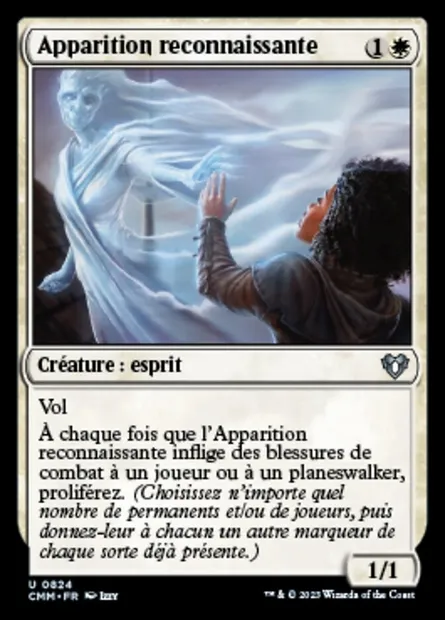 Apparition reconnaissante, carte Magic CMM 824 — extension Commander Masters