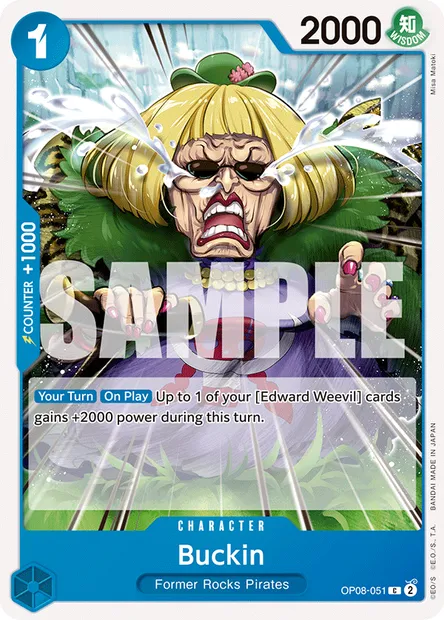 Buckin, carte One Piece OP08-051 — extension TWO LEGENDS