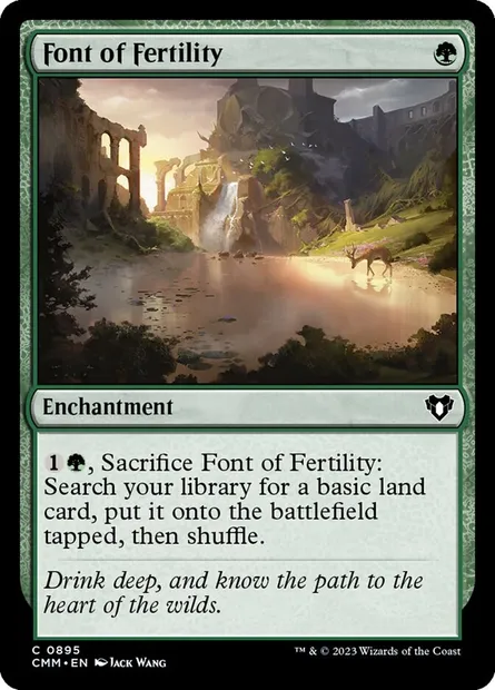 Font of Fertility, Magic card CMM 895 — Commander Masters set