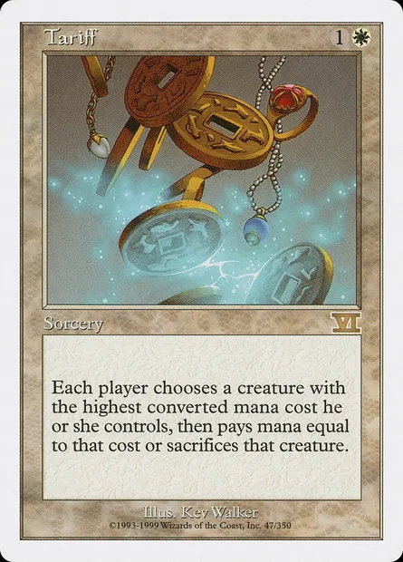Tarif, carte Magic 6ED 47 — extension Classic Sixth Edition