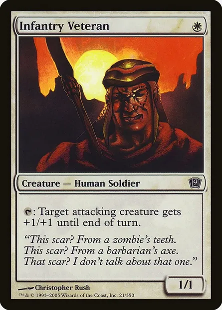 Infantry Veteran, Magic card 9ED 21★ — Ninth Edition set