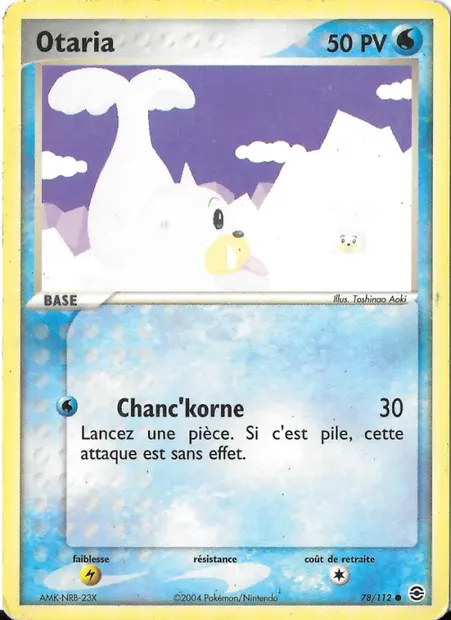 Otaria, carte Pokémon RG 78 — extension EX Rouge Feu & Vert Feuille