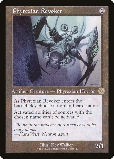 Phyrexian Revoker, Magic card BRR 40 — The Brothers' War Retro Artifacts set