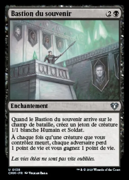 Bastion du souvenir, carte Magic CMM 138 — extension Commander Masters