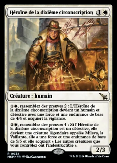 Héroïne de la dixième circonscription, carte Magic MKM 34 — extension Murders at Karlov Manor