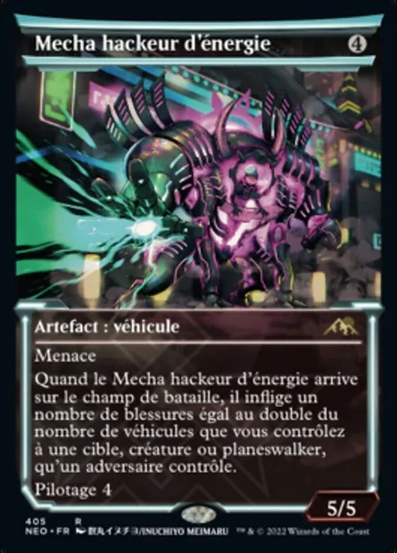 Mecha hackeur d'énergie, carte Magic NEO 405 — extension Kamigawa: La Dynastie Néon