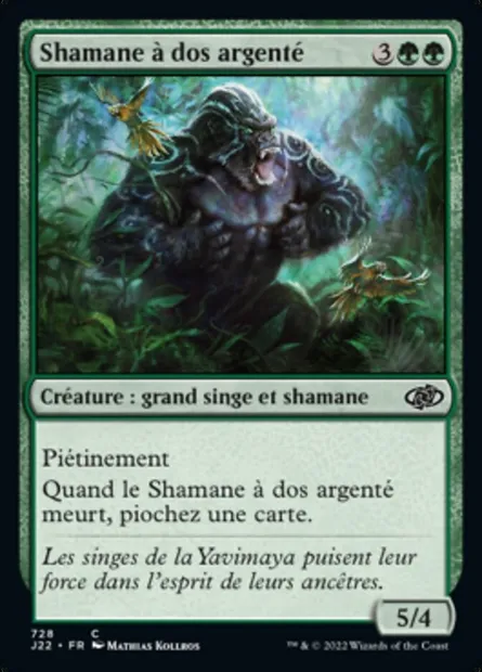 Shamane à dos argenté, carte Magic J22 728 — extension Jumpstart 2022