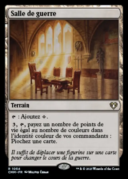 Salle de guerre, carte Magic CMM 1054 — extension Commander Masters