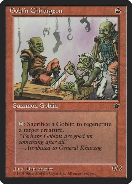 Goblin Chirurgeon, carte Magic FEM 54c — extension Fallen Empires