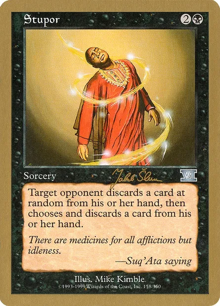 Stupor, Magic card WC99 js158 — World Championship Decks 1999 set