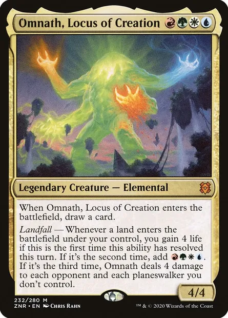 Omnath, Locus of Creation, Magic card ZNR 232 — Zendikar Rising set