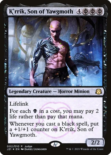K'rrik, fils de Yaugzebul, carte Magic PJ21 2 — extension Judge Gift Cards 2021