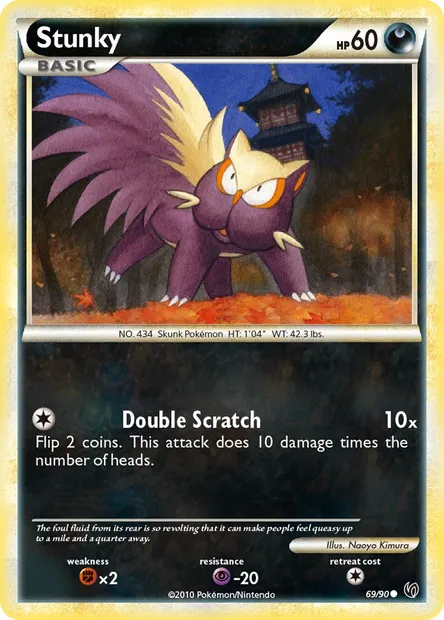 Stunky, Pokémon card UD 69 — Undaunted set