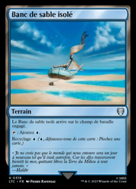 Banc de sable isolé, carte Magic LTC 319 — extension Tales of Middle-earth Commander