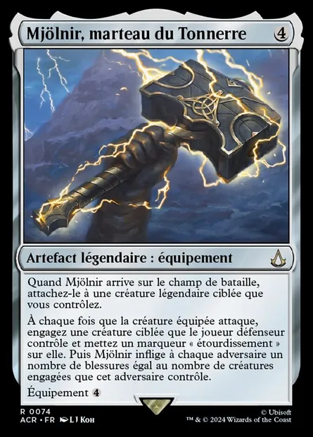 Mjölnir, marteau du Tonnerre, carte Magic ACR 74 — extension Assassin's Creed