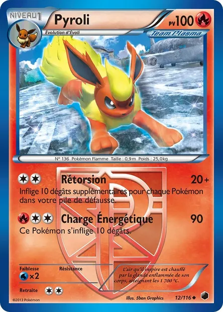 Pyroli, carte Pokémon PLF 12 — extension Glaciation Plasma