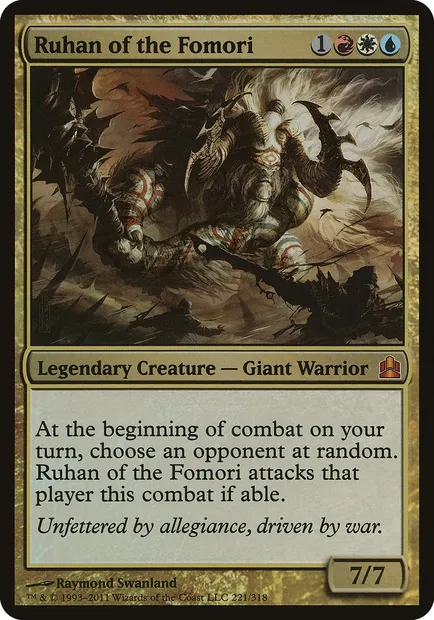 Ruhan of the Fomori, Magic card OCMD 221 — Commander 2011 Oversized set