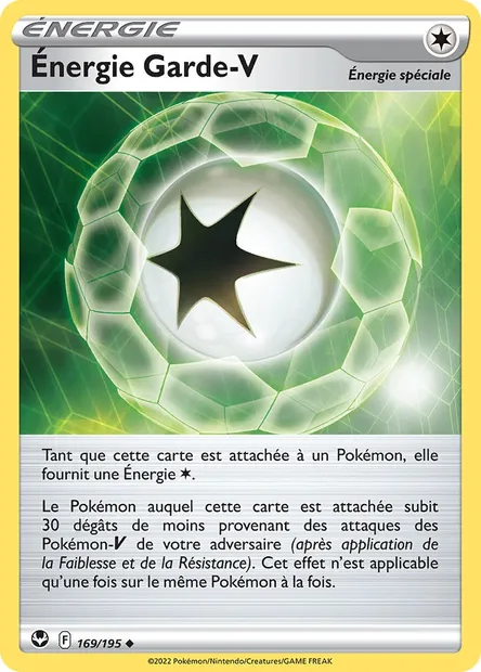Énergie Garde V, carte Pokémon SIT 169 — extension Tempête Argentée
