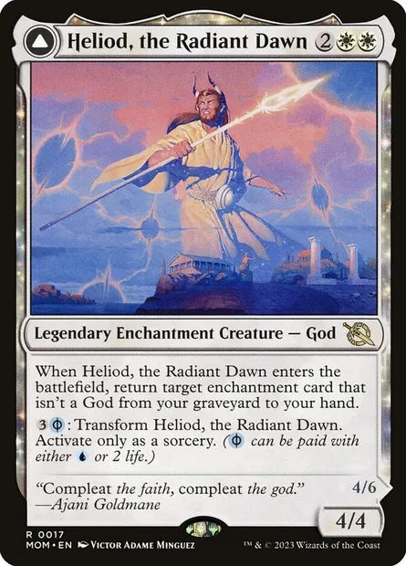 Heliod, the Radiant Dawn // Heliod, the Warped Eclipse, Magic card MOM 17 — March of the Machine set