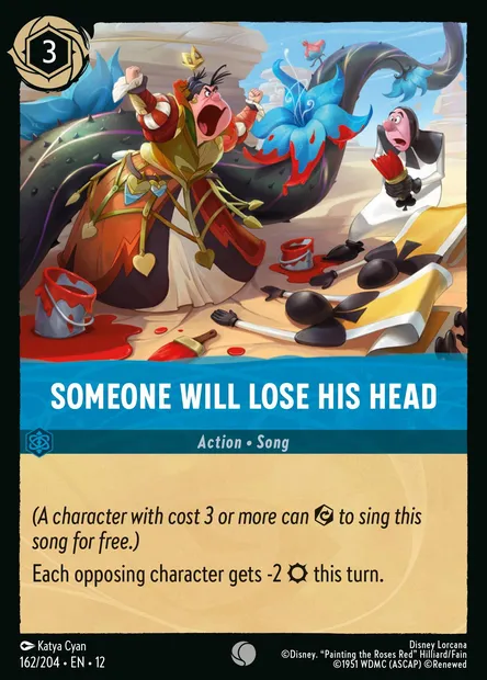 Someone Will Lose His Head, Disney Lorcana card CH12-162 — Wilds Unknown set