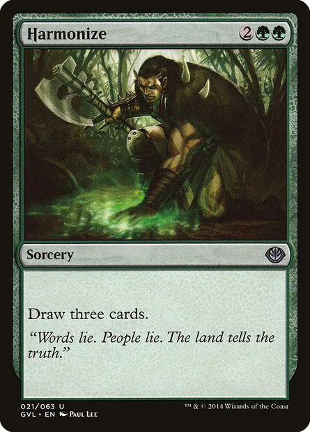 Harmonize, Magic card GVL 21 — Duel Decks Anthology: Garruk vs. Liliana set