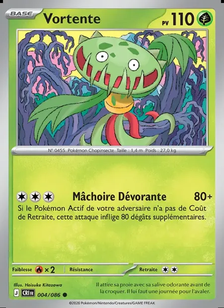 Vortente, carte Pokémon CRI 004 — extension Chaos Ascendant